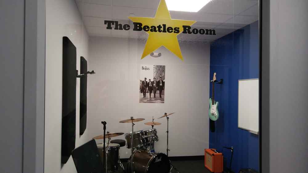 Bach to Rock Nanuet room with instruments