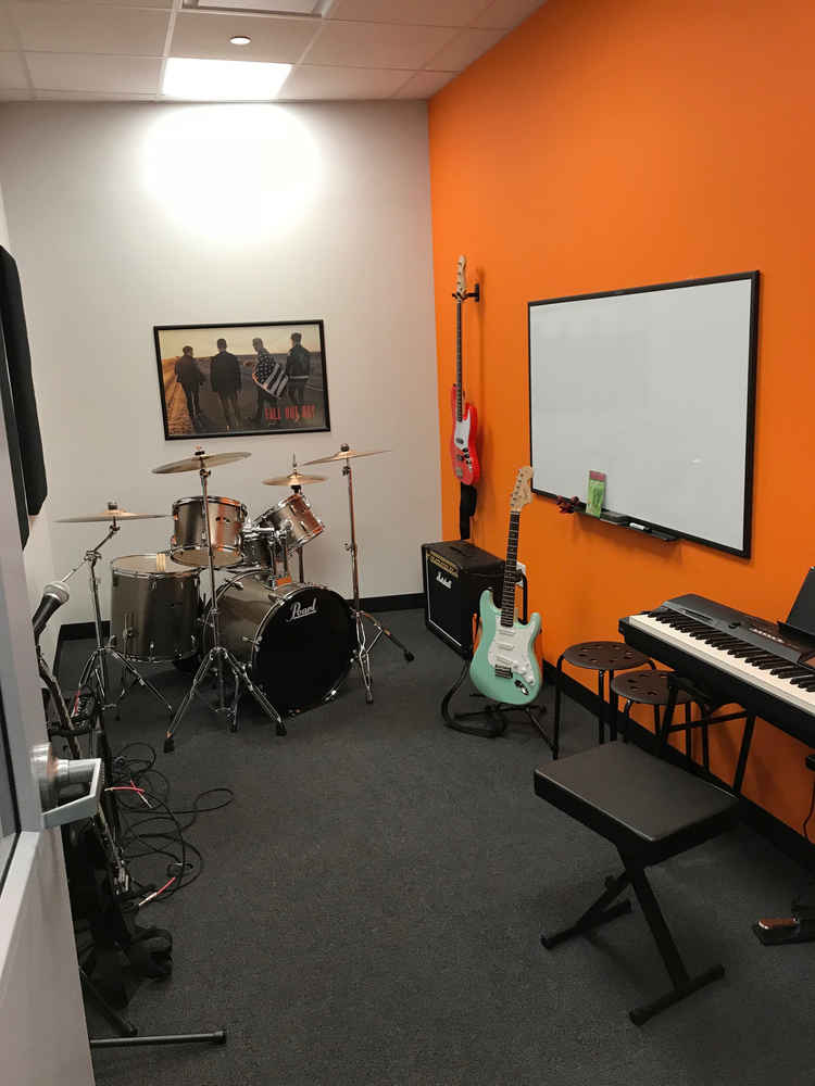 Bach to Rock Naperville room with instruments