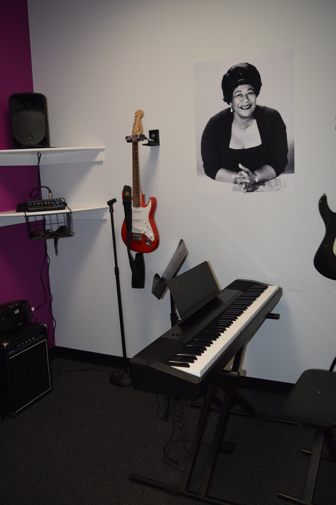 Bach to Rock McLean room with instruments